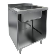 НБМСЗОМ-6/7Б модуль барный с бортом- стол закрыт.с трех сторон с мойкой (400х400х250), 600х700х850мм