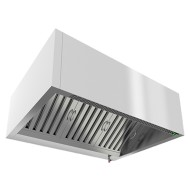 ЗКВПОС-1509 зонт вытяжной коробчатый пристен. (1500х900х400) с ж/у фильтрами, с отв., с подсвет.