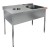 НДСО1М-12/6БП стол-моечная ванна правая, 1 секц. (500х400х250), с левым крылом стола для отходов