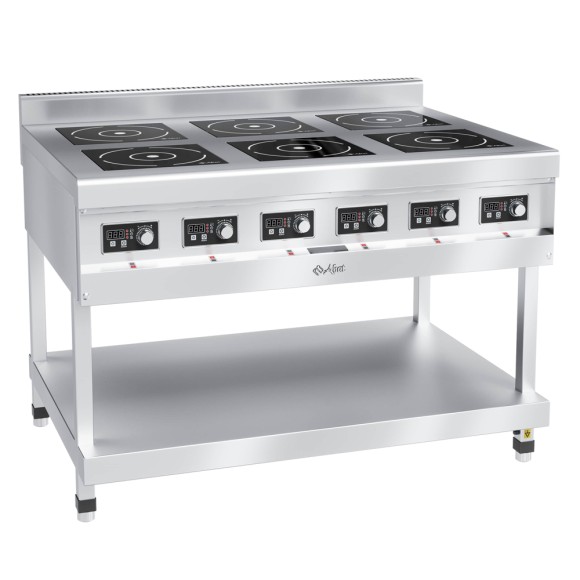 Плита индукционная Abat КИП-69П-3,5-01 6-ти конфорочная, нерж. Плита индукционная Abat КИП-69П-3,5-01 6-ти конфорочная, нерж.