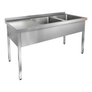 НСО2М-14/7БП стол-моечная ванна, 2 секц. (500х500х300) справа, HICOLD RUS НСО2М-14/7БП стол-моечная ванна, 2 секц. (500х500х300) справа, HICOLD RUS