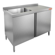 НСЗ1М-12/6БЛ стол с ванной моеч. 1 секц. (500х400х250) слева, закрыт., распаш двери, HICOLD RUS НСЗ1М-12/6БЛ стол с ванной моеч. 1 секц. (500х400х250) слева, закрыт., распаш двери, HICOLD RUS