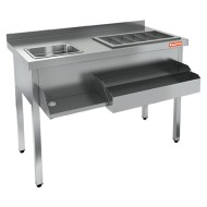 НКС-10/6БПК коктейльная станция с бортом, теплоизолир. ванна, мойка, полка, двойной карман