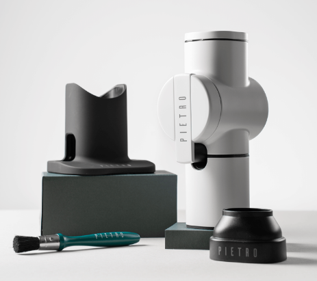 Ручная кофемолка Fiorenzato Pietro с комплектом аксессуаров Arctic White (DARK-T)