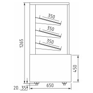 Витрина хлебная Полюс KC70 N 1,3-2 Bread 9006-9005 (без стекла) (Хлебная 1,3 Сarboma Cube ТЕХНО)