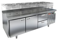 GN 112/TN LT стол охл. под тепловое оборуд.(-2+10), 2 двери 2 ящика, 1835х700х675мм, HICOLD RUS GN 112/TN LT стол охл. под тепловое оборуд.(-2+10), 2 двери 2 ящика, 1835х700х675мм, HICOLD RUS