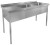 НСО2М-16/7БП стол-моечная ванна, 2 секц. (500х500х300) справа, HICOLD RUS