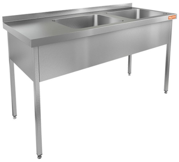 НСО2М-16/7БП стол-моечная ванна, 2 секц. (500х500х300) справа, HICOLD RUS НСО2М-16/7БП стол-моечная ванна, 2 секц. (500х500х300) справа, HICOLD RUS