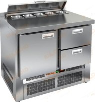 SLE2-12GN (1/6) стол для салатов  охл.(+2+10), 1 дверь, 2 ящика, 1000х700х850мм, ниж.распол.агрегата SLE2-12GN (1/6) стол для салатов  охл.(+2+10), 1 дверь, 2 ящика, 1000х700х850мм, ниж.распол.агрегата