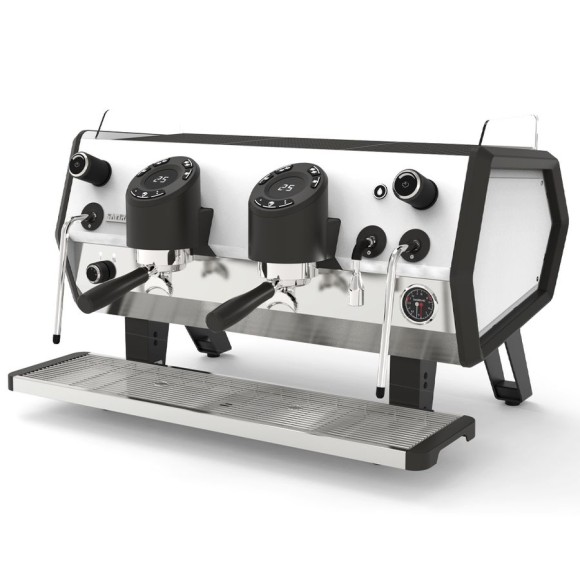 Кофемашина Sanremo D8 2 высокие гр, Cold Touch+Экономайзер, белая/черная