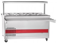 Прилавок холодильный Abat ПВВ(Н)-70ПМ-01-НШ передвижной, нерж. Прилавок холодильный Abat ПВВ(Н)-70ПМ-01-НШ передвижной, нерж.