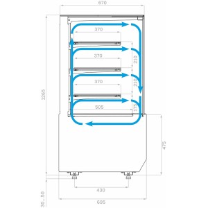 Витрина холодильная carboma kc70 vm 0,6-1 light (версия 2.0) (9005)