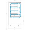 Витрина холодильная carboma kc70 vm 0,6-1 light (версия 2.0) (9005)
