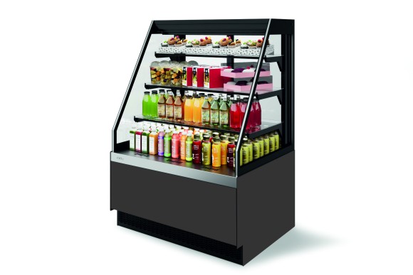 Витрина Кондитерская Vete II kub OFT 130, Серый матовый/шлифованная нержавейка (T7016M.VG033.B7016M)