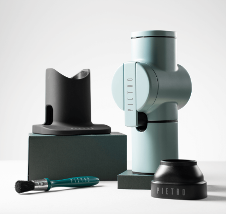 Ручная кофемолка Fiorenzato Pietro с комплектом аксессуаров Pastel Blue (DARK-T)