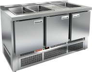 SLE3-111GN БЕЗ КРЫШКИ стол для салатов, охл. (+2+10), 3 двери, 1485х700х850мм, ниж.распол.агрегата SLE3-111GN БЕЗ КРЫШКИ стол для салатов, охл. (+2+10), 3 двери, 1485х700х850мм, ниж.распол.агрегата