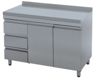 Стол-тумба Атеси СТ-С-1-1200.600-02-Р-3Л (СТ-3/1200/600) с ящиками