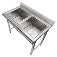 Ванна моечная с бортом нерж.VA-ST245A 1100х600х850 +100 мм