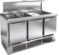 SLE3-111GN С КРЫШКОЙ стол для салатов, охл. (+2+10), 3 двери, 1485х700х850мм, ниж.распол.агрегата SLE3-111GN С КРЫШКОЙ стол для салатов, охл. (+2+10), 3 двери, 1485х700х850мм, ниж.распол.агрегата