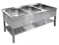 Ванна моечная Abat ВМП-7-3-6 РН 3-секц., нерж., разб. с полкой Ванна моечная Abat ВМП-7-3-6 РН 3-секц., нерж., разб. с полкой