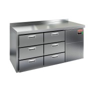 SN 33 BR2 TN стол охл. (-2+10), 6 ящиков, увелич. объёма, на низ. ножках, 1505х600х850мм, HICOLD RUS