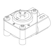 Расходометр объемный 1/4" 4 магнита, Sanremo, арт.10112492A
