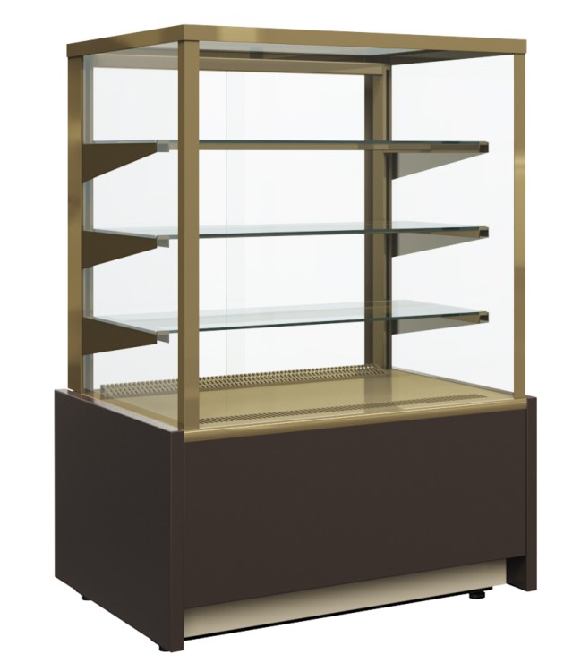 Витрина Кондитерская KC70 VM 1,3-1 0102-0109 (ВХСВ-1,3Д Carboma CUBE) КОРИЧ.-ЗОЛОТОЙ 1801934p