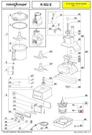 Крыльчатка 105885 вентилятора двигателя для кухонного процессора т.м. Robot Coupe, серии R