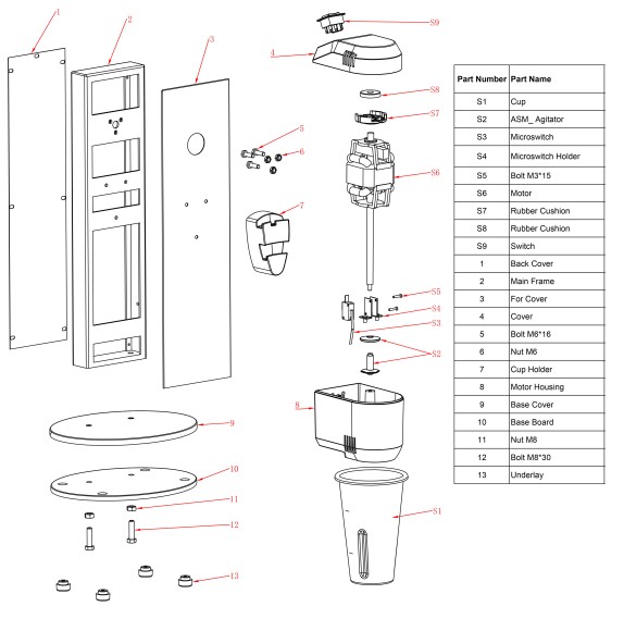 Миксер для молочных коктейлей VA-DM-B-10C
