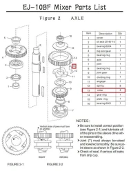 Ролик F2-13 для миксера планетарного серии  т.м. EKSI серии EJ, модель EJ-10BF