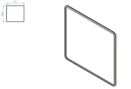 Уплотнение двери VXFO000446 д/печи пароконвекционной т.м. EKSI серии Snack Line, мод. ESL 071GD
