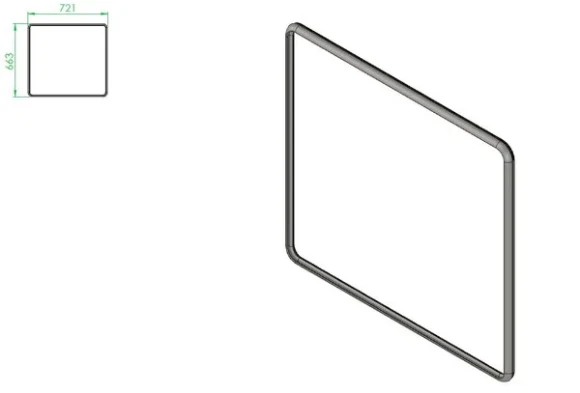 Уплотнение двери VXFO000446 д/печи пароконвекционной т.м. EKSI серии Snack Line, мод. ESL 071GD Уплотнение двери VXFO000446 д/печи пароконвекционной т.м. EKSI серии Snack Line, мод. ESL 071GD