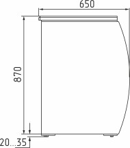 Прилавок K70 N 0,9-7 Паттерн (0110 Мариель)