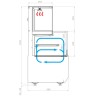 Витрина комбинированная carboma kc70 vv/sh 0,6-2-1 standard боковина ступенька (версия 2.0) (9005-0430)