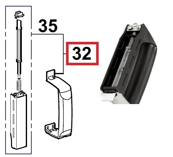 Ручка в сборе 39763 для кутеров т.м. Robot Coupe серии R Ручка в сборе 39763 для кутеров т.м. Robot Coupe серии R