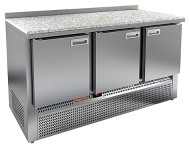 SNE 111/TN КАМЕНЬ стол охл.(-2+10), 3 двери, 1485х600х850мм, ниж.распол.агрегата, HICOLD RUS