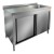 НСЗК1М-10/6Л стол с ванной моеч. 1 секц. (500х400х250) слева, закрыт., без борта, двери-купе, HICOLD