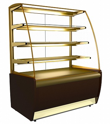 Витрина холодильная K70 VH 0,9-1 LIGHT Chocolate цвет по схеме (стандарт, пластик 0012 (коричневый))