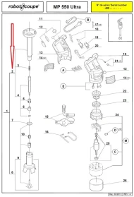 Нога в сборе 39342 для миксера серии MP модели MP 550 Ultra
