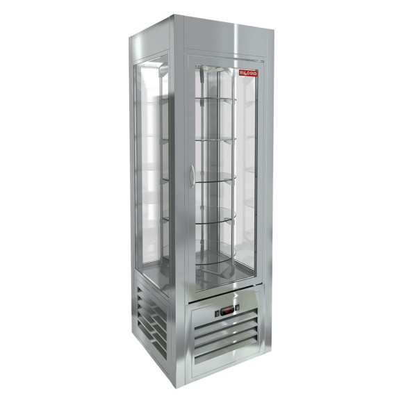 VRC 350 R Sh витрина охл. кондитерская., вращ. полки, на низ. ножках, нерж., рамка в тон, HICOLD RUS VRC 350 R Sh витрина охл. кондитерская., вращ. полки, на низ. ножках, нерж., рамка в тон, HICOLD RUS
