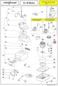 Электродвигатель 3122S (230 В, 50 Гц, 1 ф) для овощерезки т.м. Robot Coupe, серии CL