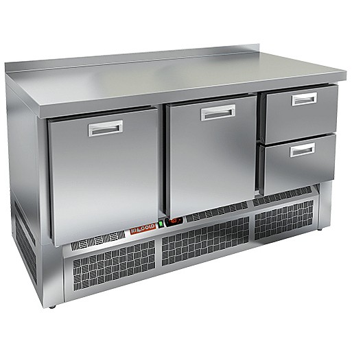 SNE BB2/BT стол охл. (-10-18), 2 выдвиж. секц., 2 ящика, 1485х600х850мм, ниж.распол.агрегата