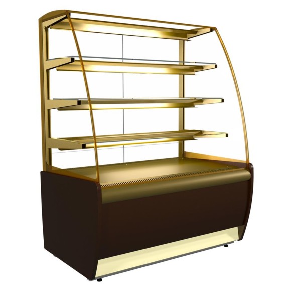 Витрина холодильная K70 VM 0,9-1 LIGHT цвет по схеме (стандарт, пластик 0011 (серый))