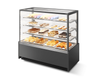 Витрина Кондитерская Vete kub 130, Серый матовый/Шлифованная нержавейка T7016M.VG033.B7016M