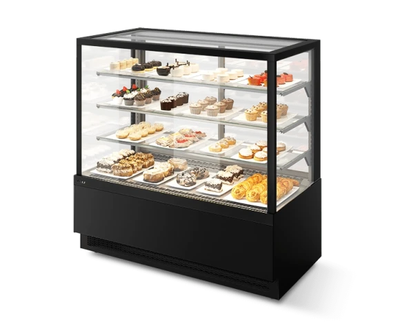 Витрина Кондитерская Vete kub 130, Чёрный муар/Металлик (T9005M.VG033.B9005M)