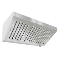 ЗВПО-1206 зонт вытяжной пристен. (1200х600х400) с ж/у фильтрами, с отв., без козырька, HICOLD RUS