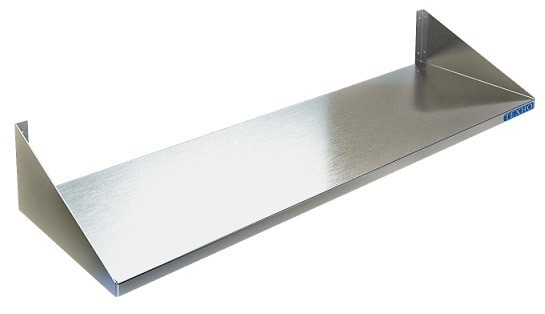 Полка сплошная из нержавеющей стали марки AISI 430 толщиной 0,8мм, разборная ПН-411/1500