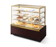 Витрина Кондитерская Vete kub 130, Шоколад/Золотой глянец T1036.V1036.BN23219