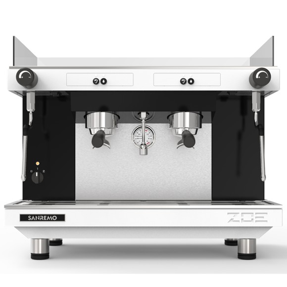 Кофемашина Sanremo Zoe SAP (полуавтомат) 2 высокие гр. бело-чёрная Кофемашина Sanremo Zoe SAP (полуавтомат) 2 высокие гр. бело-чёрная