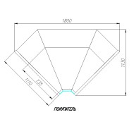 Витрина среднетемпературная Полюс G110 VM-6 (ВХСу-2ш Carboma G110 внутренний 90 (динамика))